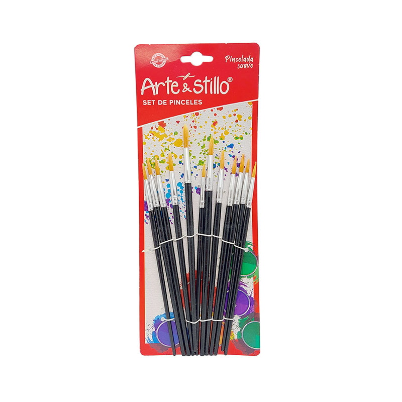 Set pinceles redondos (12 unidades)
